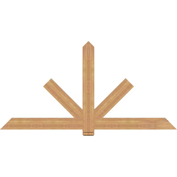 Ekena Millwork Kennewick Timber Gable Bracket, Western Red Cedar, 84"W x 42"H x 1 1/2"D x 5 1/2"F, 12/12 Pitch GBW084X42X0206KEN00SWR - main